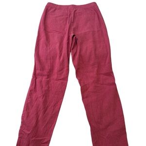 J Jill Pink Linen Blend Pull On Ankle Pants Size Small